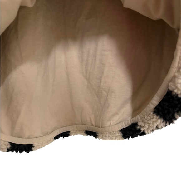 FREE PEOPLE FP MOVEMENT Hit The Slopes Printed Fleece Jacket Black White Checker - Picture 8 of 16